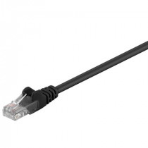 68651; Patch cord; U/UTP; 5e; stranded; CCA; PVC; black; 5m; 26AWG; Goobay