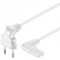 97345; Cable; CEE 7/16 (C) plug angled,IEC C7 female angled; 0.7m; Goobay