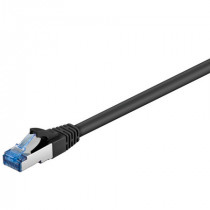 93746; Patch cord; S/FTP; 6a; stranded; Cu; LSZH; black; 2m; halogen free; Goobay