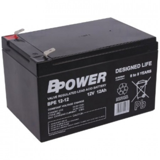 BPE 12-12 T2; Re-battery: acid-lead; 12V; 12Ah; AGM; maintenance-free; BPOWER