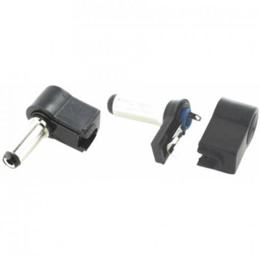 ; Plug; DC supply; female; 5,5/2,5mm; 5.5mm; 2.5mm; for cable; 9mm; 