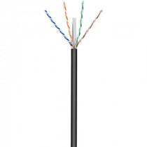 57293; Wire; U/UTP; 6; outdoor; solid; CCA; 4x2x23AWG; PE; black; 100m; Goobay