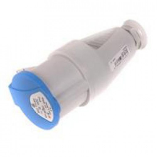 220LZ.BL16.IP44; Tīkla ligzda vadā AC 230V 16A zils IP44 2P+E IV 1632