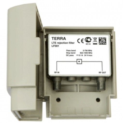 LTEF001; LTE filtrs LF001 Terra laiž 5-790MHz griež 821-1000MHz >60dB masta variants