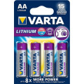 ; Battery: lithium; 1.5V; AA; Batt.no: 4; Ø14.5x50.5mm; 2900mAh; VARTA