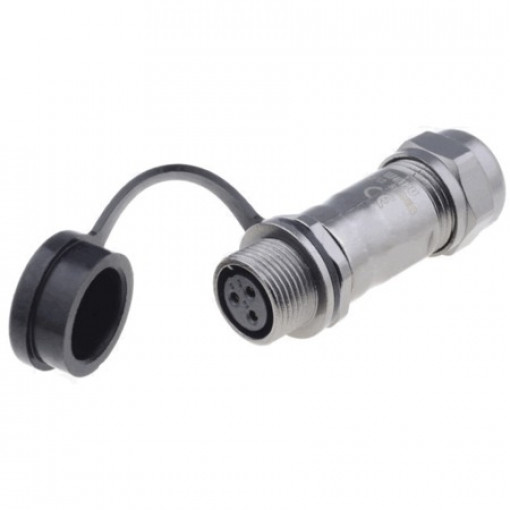 ST1211/S3; ST12; plug; female; PIN: 3; IP67; 5÷8mm; 13A; soldering; for cable; WEIPU