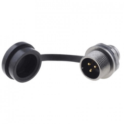 ST1212/P3; ST12; socket; male; PIN: 3; IP67; 13A; soldering; 250V; 2mm2; -25÷85°C; WEIPU