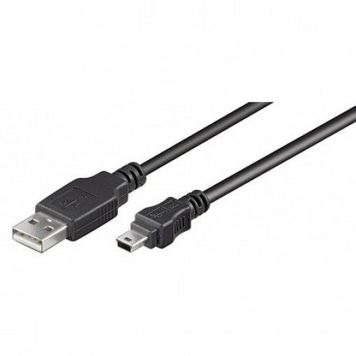 93623; Cable; USB 2.0; USB A plug,USB B mini plug; 1.5m; black; Canon; Goobay