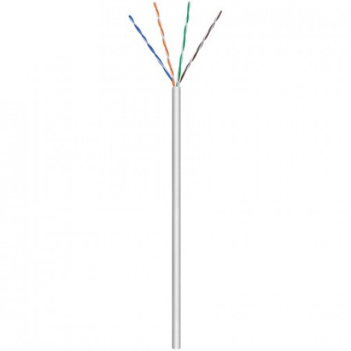 68707; Wire; U/UTP; 5e; stranded; CCA; 4x2x26AWG; PVC; grey; 100m; Goobay