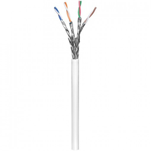 93953; Wire; S/FTP; 6; stranded; CCA; 4x2x27AWG; PVC; grey; 100m; Goobay