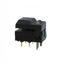 SLED12/2LED; Slēdzis Digitast spiedpoga ar 2 LED tastatūras slēdzis 12.3mm platums