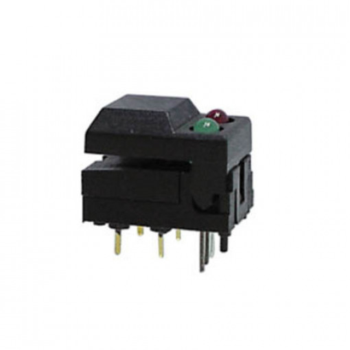 SLED12/2LED; Slēdzis Digitast spiedpoga ar 2 LED tastatūras slēdzis 12.3mm platums