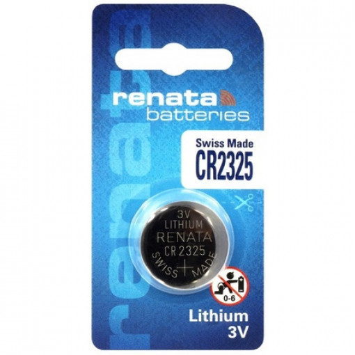 CR2325 B1; Battery: lithium; 3V; CR2325,coin; Batt.no: 1; Ø23x2.5mm; 190mAh; RENATA