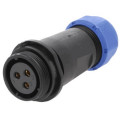 SP2111/S3 II 1N; SP21; plug; female; PIN: 3; IP68; 7÷12mm; soldering; for cable; 500V; WEIPU SP2111/S3 II 1N; SP21; plug; female; PIN: 3; IP68; 7÷12mm; soldering; for cable; 500V; WEIPU