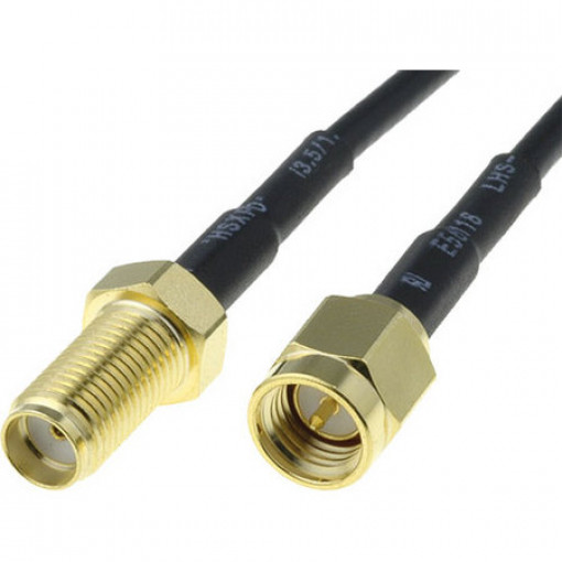 ; Cable; 50Ω; 1m; SMA socket,SMA plug; black; BQ CABLE ; Cable; 50Ω; 1m; SMA socket,SMA plug; black; BQ CABLE