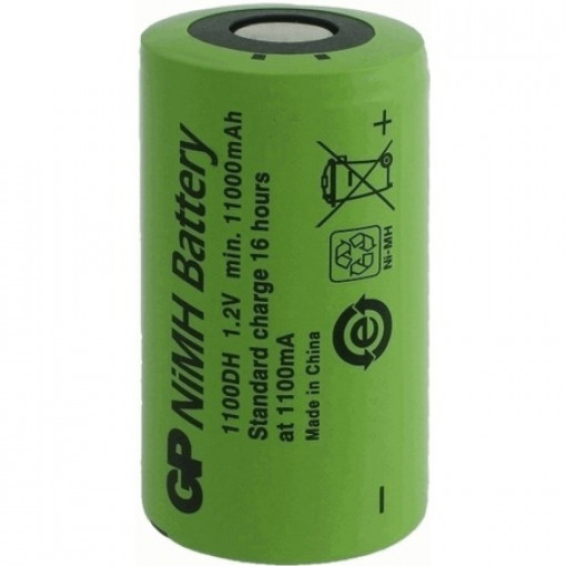 1100DH BLADE; Re-battery: Ni-MH; D; 1.2V; 11000mAh; soldering lugs; Ø33x60mm; GP 1100DH BLADE; Re-battery: Ni-MH; D; 1.2V; 11000mAh; soldering lugs; Ø33x60mm; GP