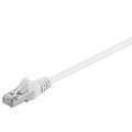 93480; Patch cord; SF/UTP; 5e; stranded; CCA; PVC; white; 10m; 26AWG; Goobay