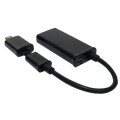 VSLUQB/HDMI.018MHL; Vads USB mikro B 5pin / HDMI ligzda un adapters uz USB mkB 11pin 0.18m MHL