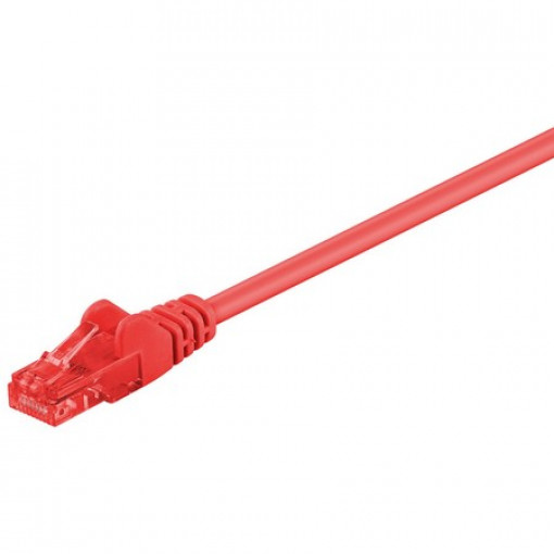 68441; Patch cord; U/UTP; 6; stranded; CCA; PVC; red; 1m; 24AWG; Goobay