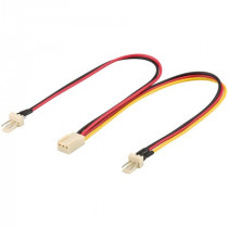 VSLFAN32/FAN3.022; Vads Power 2x 3pin spraudņi uz 3pin ligzdu 0.22m VSLFAN32/FAN3.022; Vads Power 2x 3pin spraudņi uz 3pin ligzdu 0.22m