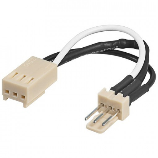 VSLFAN3/FAN3.R56; Vads adapters FAN Power 3pin spr. uz 3pin ligzdu ar rezistoru 56Om videjā vadā 