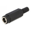 NEK/J 210; Plug; DC supply; male; 5,5/2,1mm; with strain relief; for cable; LUMBERG