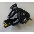 AK-NB-08A; Cable; CEE 7/7 (E/F) plug angled,IEC C5 female; 1m; black; PVC; AKYGA