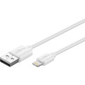 43597; Cable; USB 2.0; USB A plug,Apple Lightning plug; 2m; white; Goobay