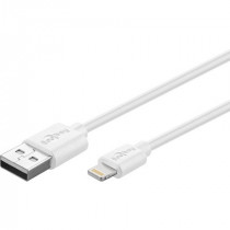 43597; Cable; USB 2.0; USB A plug,Apple Lightning plug; 2m; white; Goobay