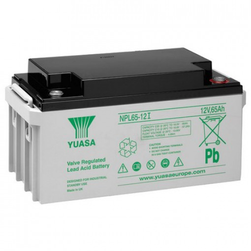 NP65-12I; Re-battery: acid-lead; 12V; 65Ah; AGM; maintenance-free; YUASA