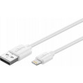 40909; Cable; USB 2.0; USB A plug,Apple Lightning plug; 3m; white; Goobay