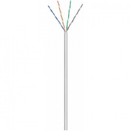 95409; Wire; U/UTP; 5e; stranded; CCA; 4x2x26AWG; PVC; grey; 305m; Goobay