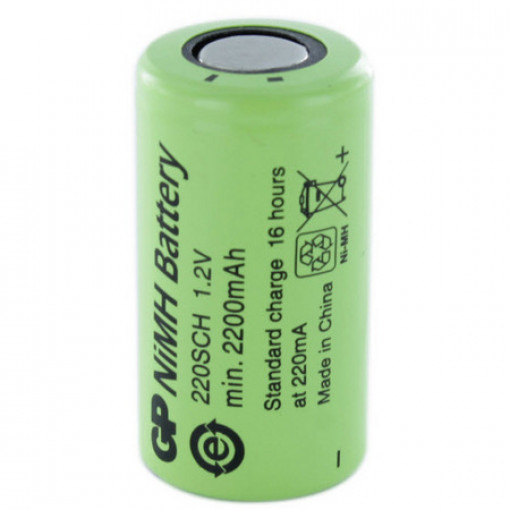GP220SCH; Re-battery: Ni-MH; SubC; 1.2V; 2200mAh; Ø23x43mm; GP GP220SCH; Re-battery: Ni-MH; SubC; 1.2V; 2200mAh; Ø23x43mm; GP