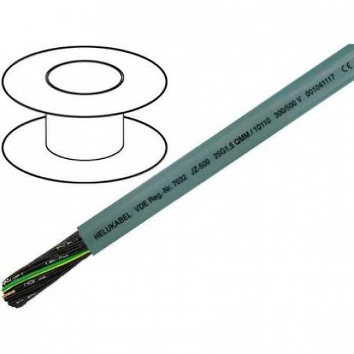 10042; Wire; JZ-500; 10G0,75mm2; unshielded; 300/500V; PVC; Cu; stranded; HELUKABEL