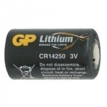 CR14250 GP  1/2AA 3,0V; Battery: lithium; 3V; 1/2AA; Ø14.3x25mm; 800mAh; non-rechargeable; GP