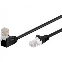 94170; Patch cord; U/UTP; 5e; stranded; CCA; PVC; black; 0.5m; 26AWG; Goobay