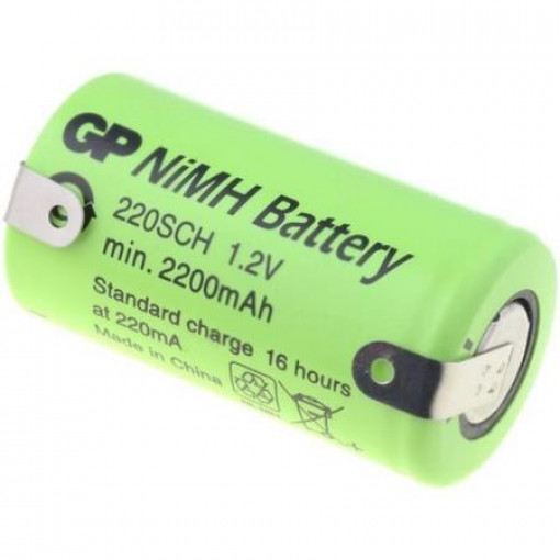GP220SCH BL; Re-battery: Ni-MH; SubC; 1.2V; 2200mAh; soldering lugs; Ø23x43mm; GP GP220SCH BL; Re-battery: Ni-MH; SubC; 1.2V; 2200mAh; soldering lugs; Ø23x43mm; GP