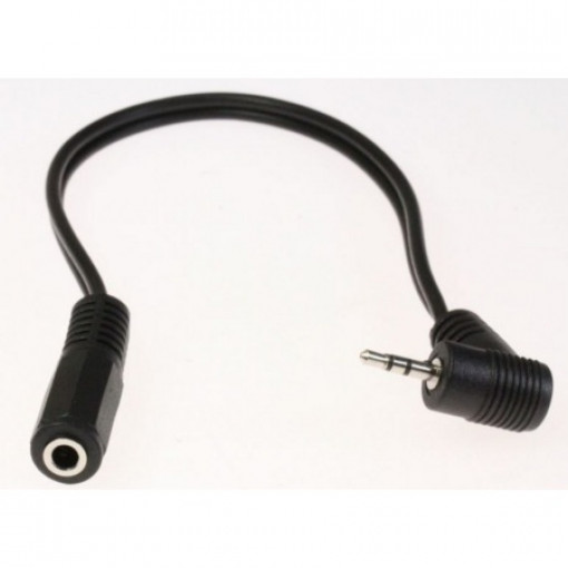 VSL2S/3S.02LT; Vads 2.5mm stereo spraudnis leņķī / 3.5mm stereo ligzda 0.2m