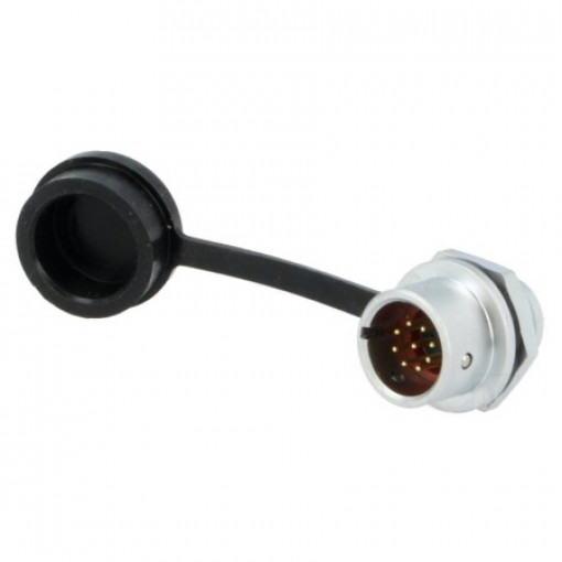 SF1212/P9; SF12; socket; male; PIN: 9; IP67; 3A; soldering; 125V; 0.75mm2; WEIPU