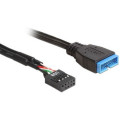 VSLU29/U320.03; Vads USB 2.0 9pin spraudnis uz USB 3.0 iekšējais 20pin ligzdu 0.30m