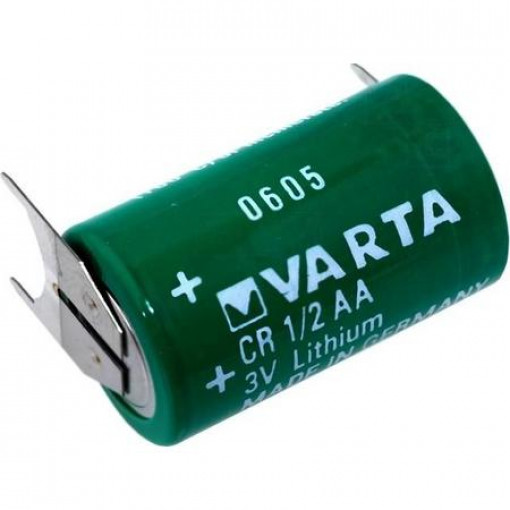 6127 201 301; Battery: lithium; 3V; 1/2AA,1/2R6; 3pin,positive pole:  2pin; VARTA MICROBATTERY