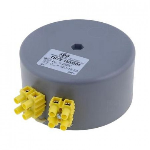 TSTZ 150/001; Transformer: toroidal; 150VA; 230VAC; 12V; 12.5A; 2kg; Ø: 103mm; IP00; INDEL