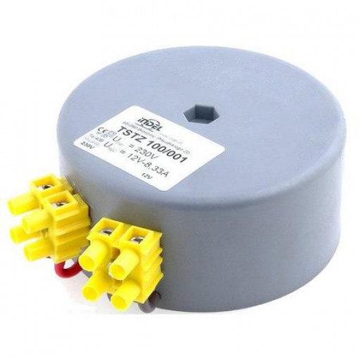 TSTZ 100/001; Transformer: toroidal; 100VA; 230VAC; 12V; 8.33A; 1.4kg; Ø: 95mm; INDEL