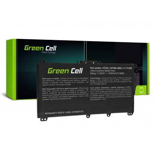 HP163 : Bateria Green Cell HT03XL do HP 240 G7 245 G7 250 G7 255 G7, HP 14 15 17, HP Pavilion 14 15; Green Cell