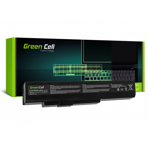 MS04 : Green Cell Battery for MSI A6400 CR640 CX640 MS-16Y1 / 14,4V 4400mAh; Green Cell