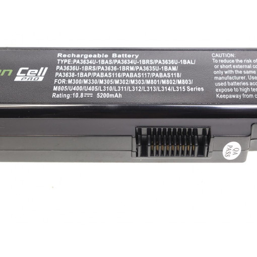 TS03PRO : Green Cell PRO Battery for Toshiba Satellite C650 C650D C660 C660D L650D L655 L750 PA3817U-1BRS / 11,1V 5200mAh; Green Cell