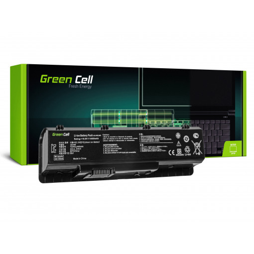 AS42 : Green Cell Battery for Asus N45 N55 N55S N75 N75E N75S / 11,1V 4400mAh; Green Cell