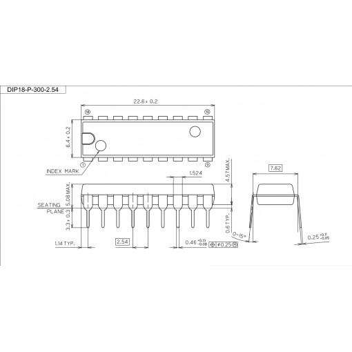 HT12E-18DIP; Integrated circuit: remote control encoder; DIP18; 2.4÷12VDC; HOLTEK HT12E-18DIP; Integrated circuit: remote control encoder; DIP18; 2.4÷12VDC; HOLTEK