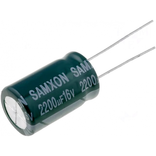 ; Capacitor: electrolytic; low impedance; THT; 2200uF; 16VDC; ±20%; SAMXON ; Capacitor: electrolytic; low impedance; THT; 2200uF; 16VDC; ±20%; SAMXON