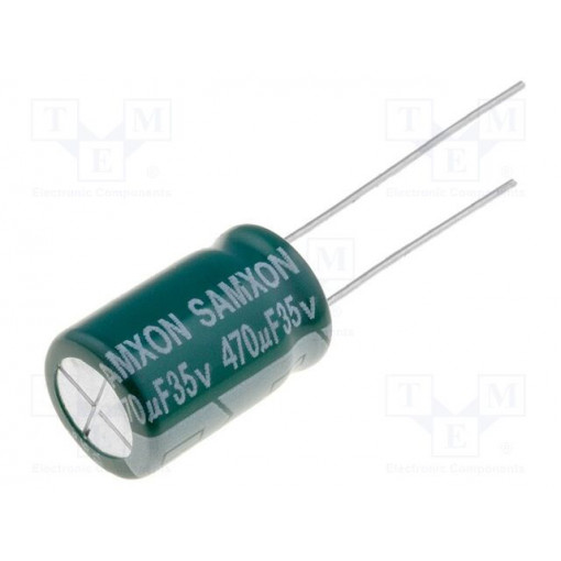 ; Capacitor: electrolytic; low impedance; THT; 470uF; 35VDC; ±20%; SAMXON